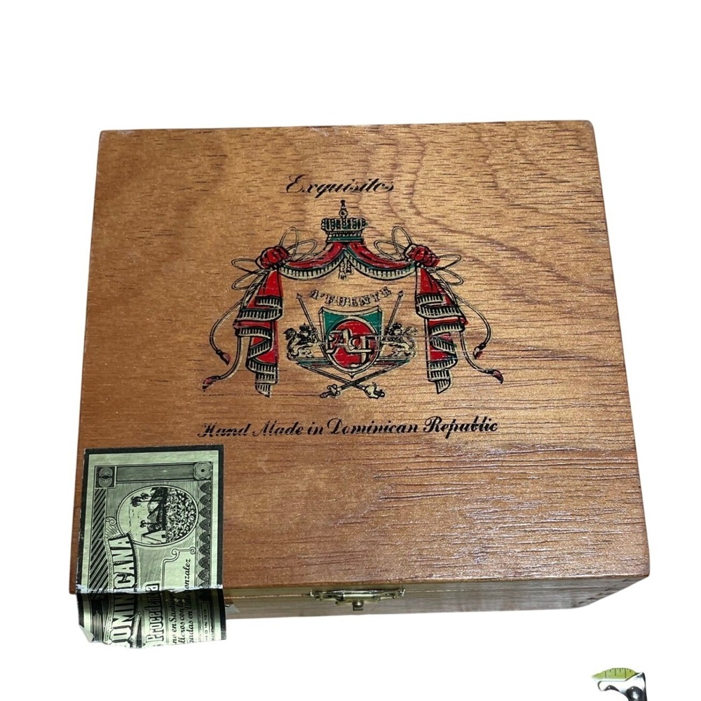 Arturo Fuente Exquisitos Cigar Box Empty Wood Case Handmade Dominican Republic